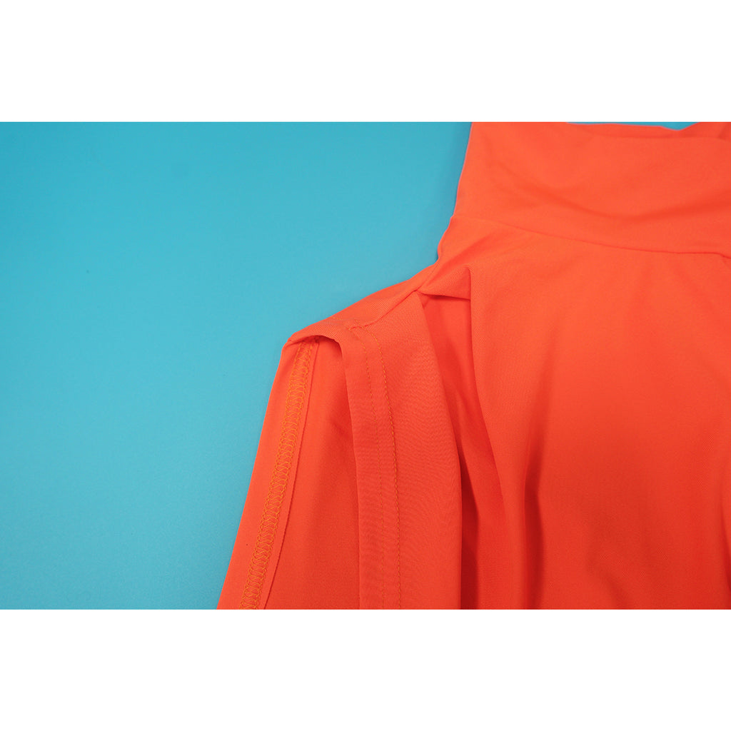 Georgia O-neck High Split Ruched Stacked Bodycon Midi Maxi Dress