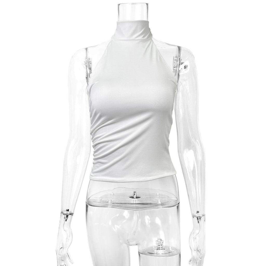 Sleeveless  Exposed Cropped Women
