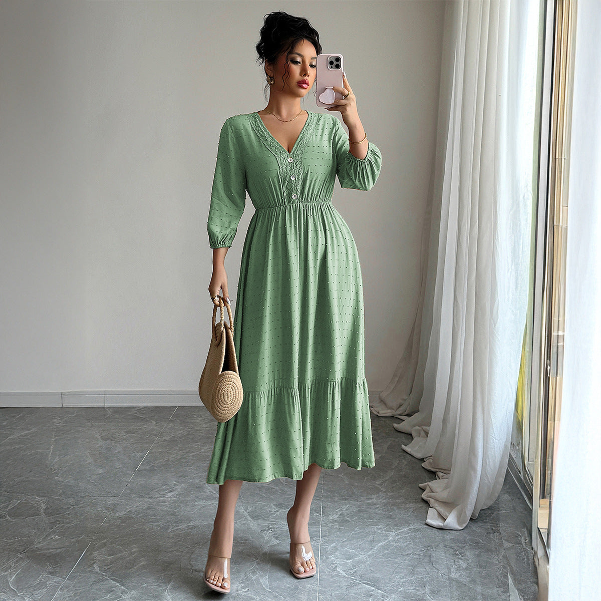 Los Prados Casual Holiday All Match Long Dress