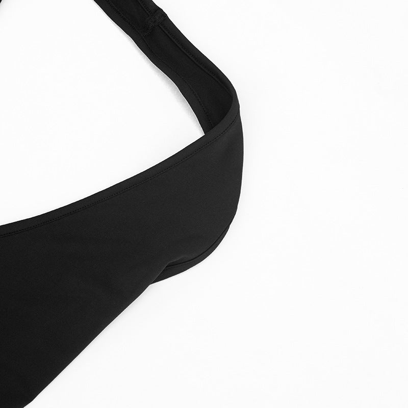 Women Clothing Summer Solid Color Sexy Sleeveless Backless Lace up Halter Cropped Long Conjoined Trousers