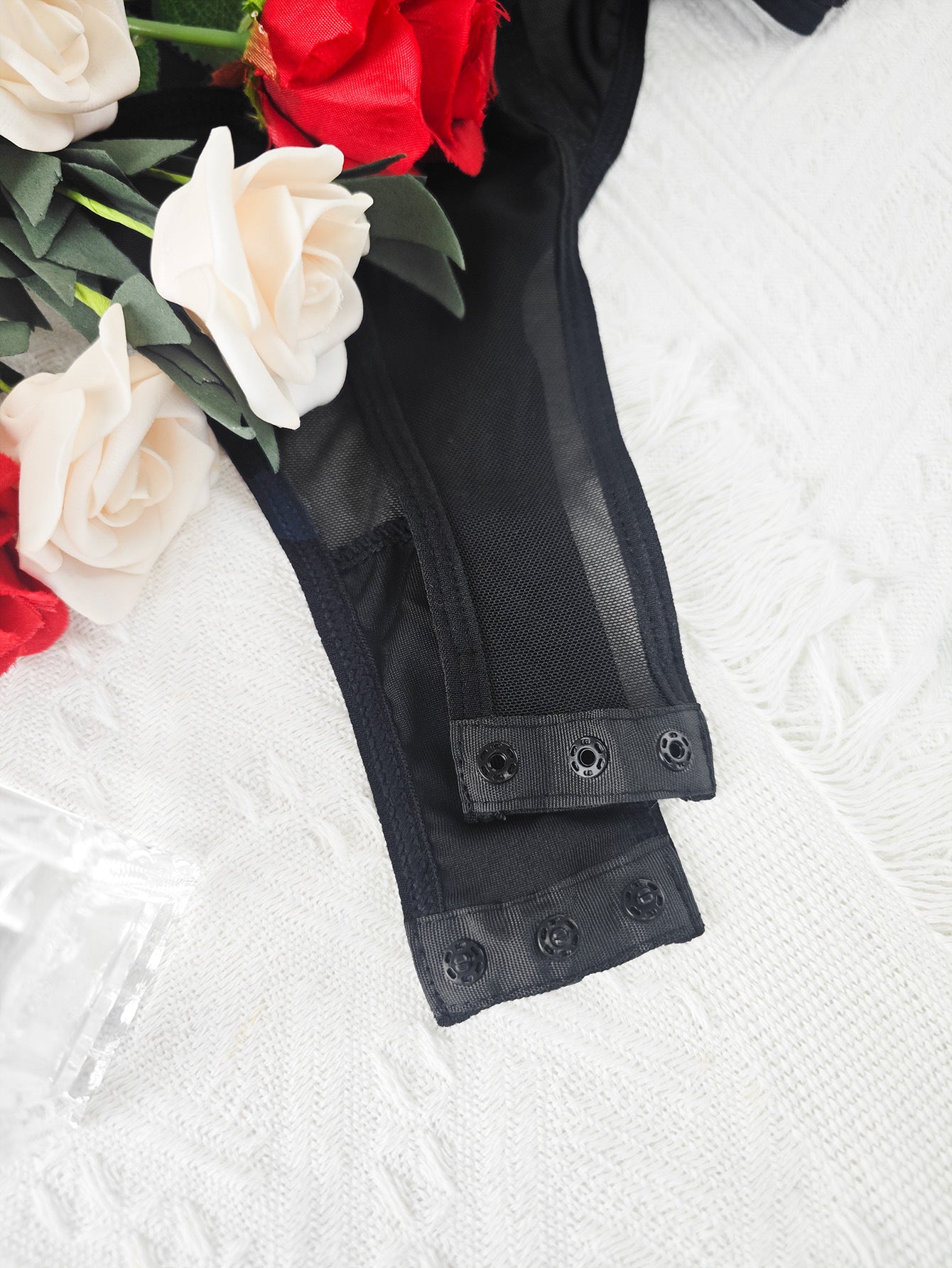 Plus Size Sexy Underwear Lace See through Hollow Out Cutout Sexy Open Crotch Jumpsuit Fishnet Clothes Plump Girls