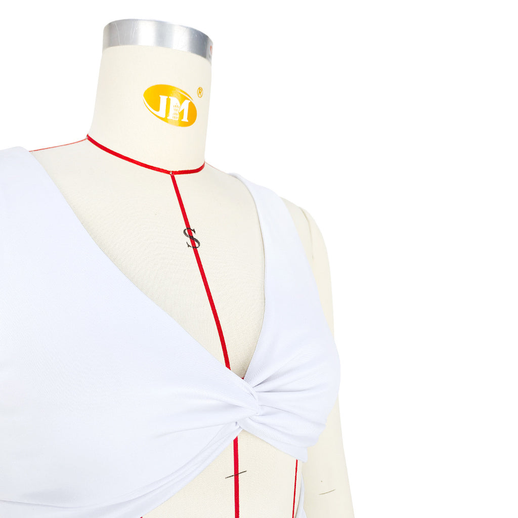 Women Clothing Solid Color Slimming Hollow Out Cutout Twist Bell Jumpsuits