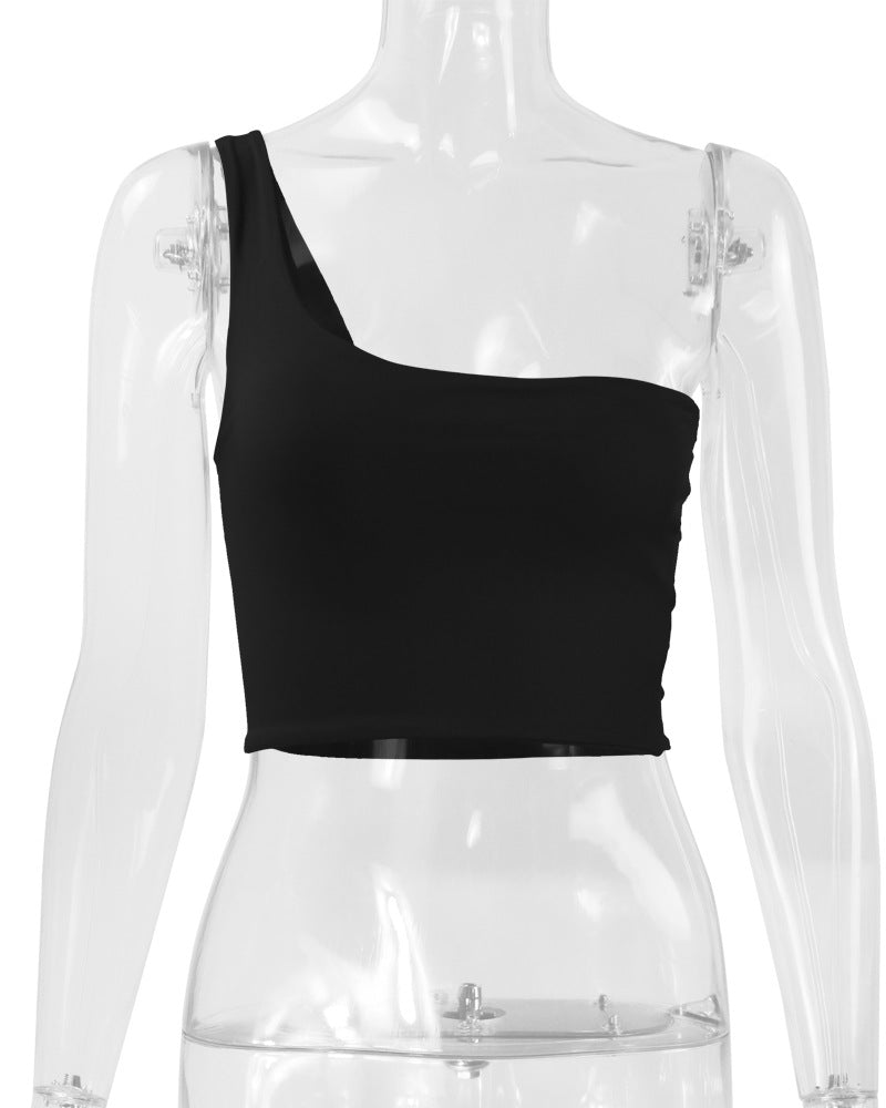 women One Shoulder Cropped  Clothing