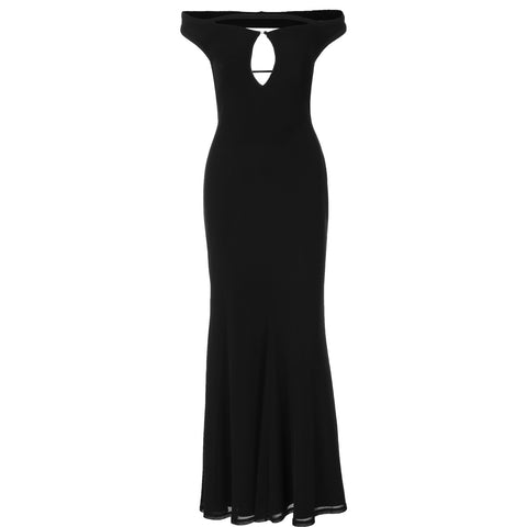 Los Trinitarios Sexy Backless Hollow Out Cutout out Solid Color Slim Dress