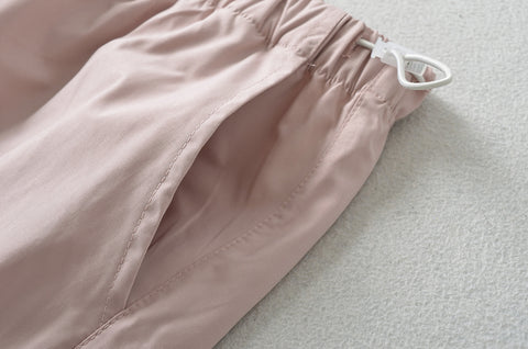 Sports Straight Casual Pants Women Summer Sexy Loose Slimming Drawstring Ankle Tied Wide Leg Pants