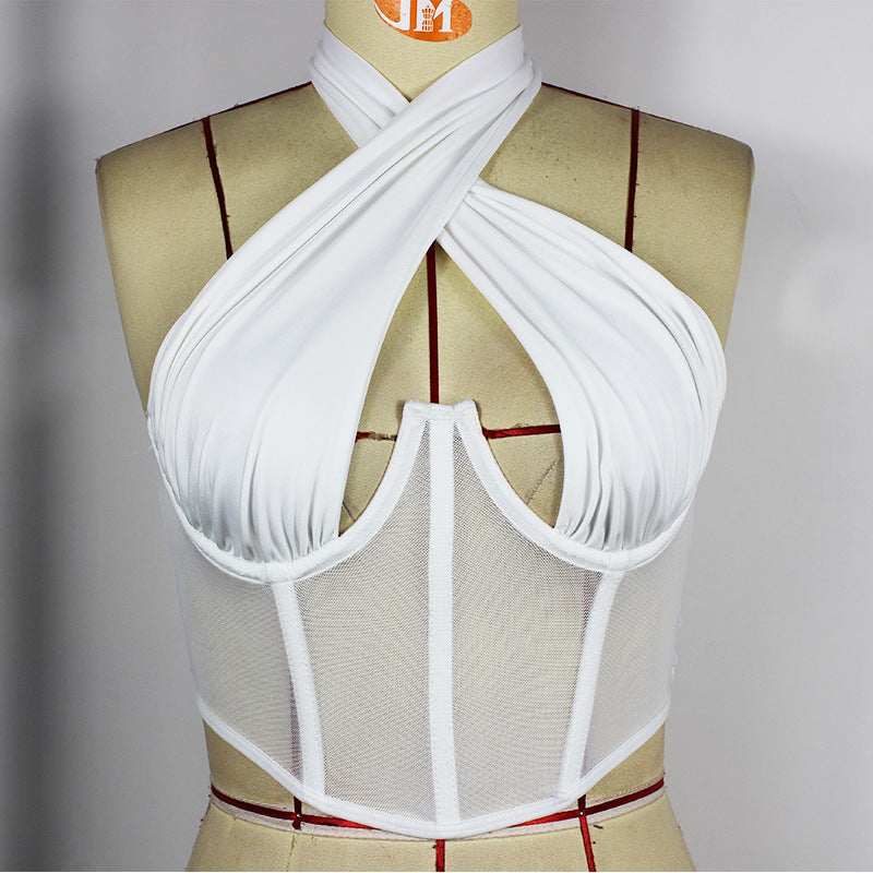 Backless Sexy Halter Wrapped Chest