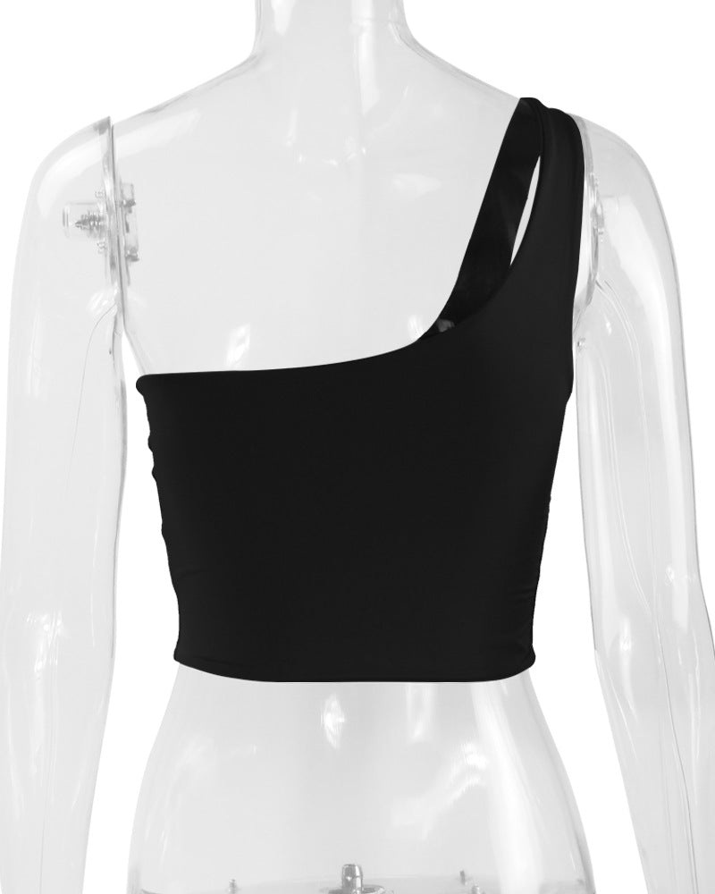 women One Shoulder Cropped  Clothing