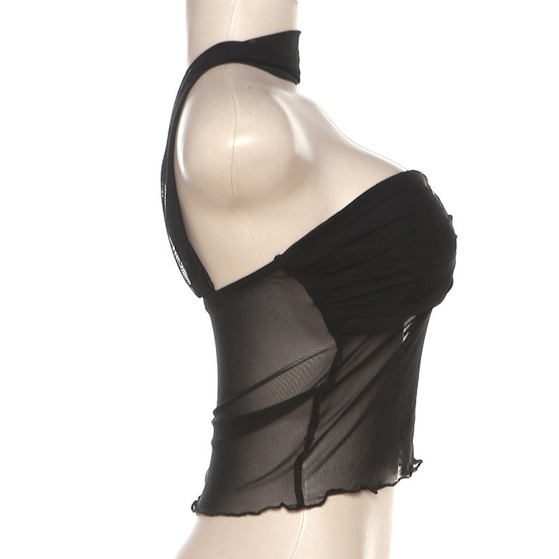 Halter Off Neck Low Cut See through
