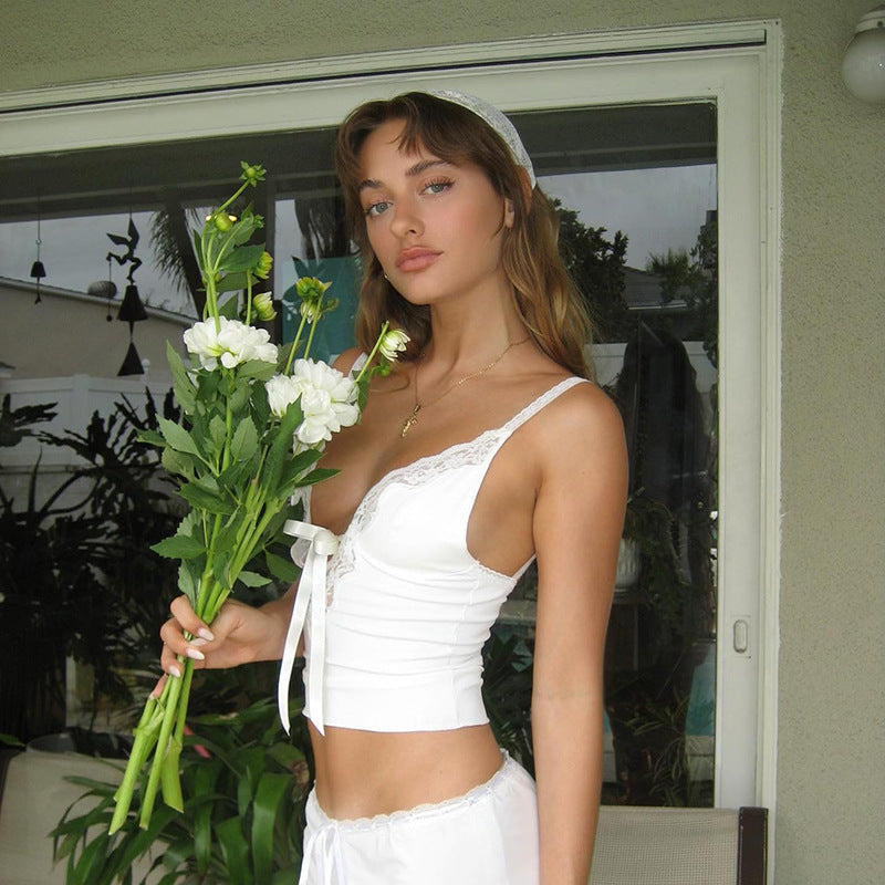 women Cropped Sling  V Shaped