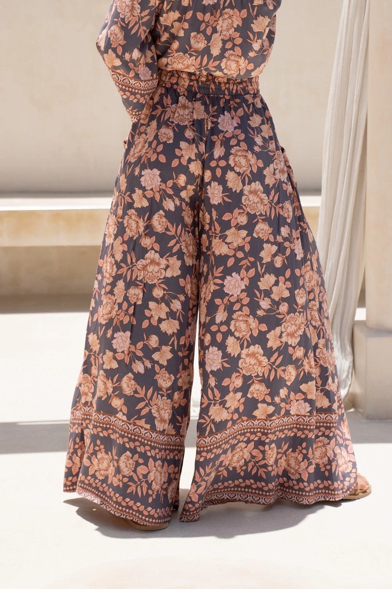 Summer Wide Leg Pants Printed Casual Vacation Wide Leg Pants Women Trousers