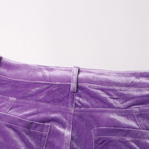 Stitching Multi Pocket High Waist Tooling Pants Autumn Unique Design Casual Trousers for Women
