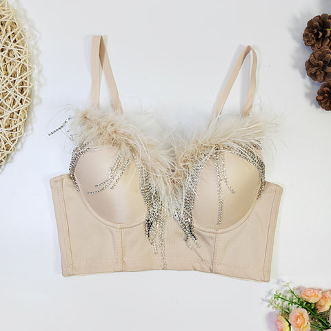 Sexy  Women Night  Feather Tassel