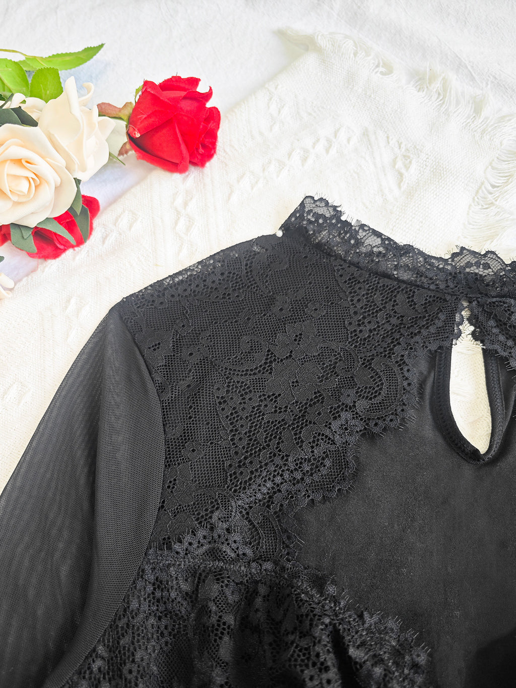 Plus Size Sexy Underwear Lace See through Hollow Out Cutout Sexy Open Crotch Jumpsuit Fishnet Clothes Plump Girls