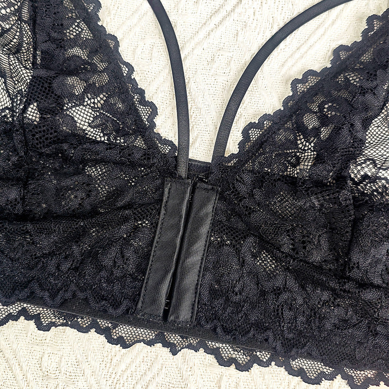 Lace Sexy V neck Inner Suspender without Chest Pad