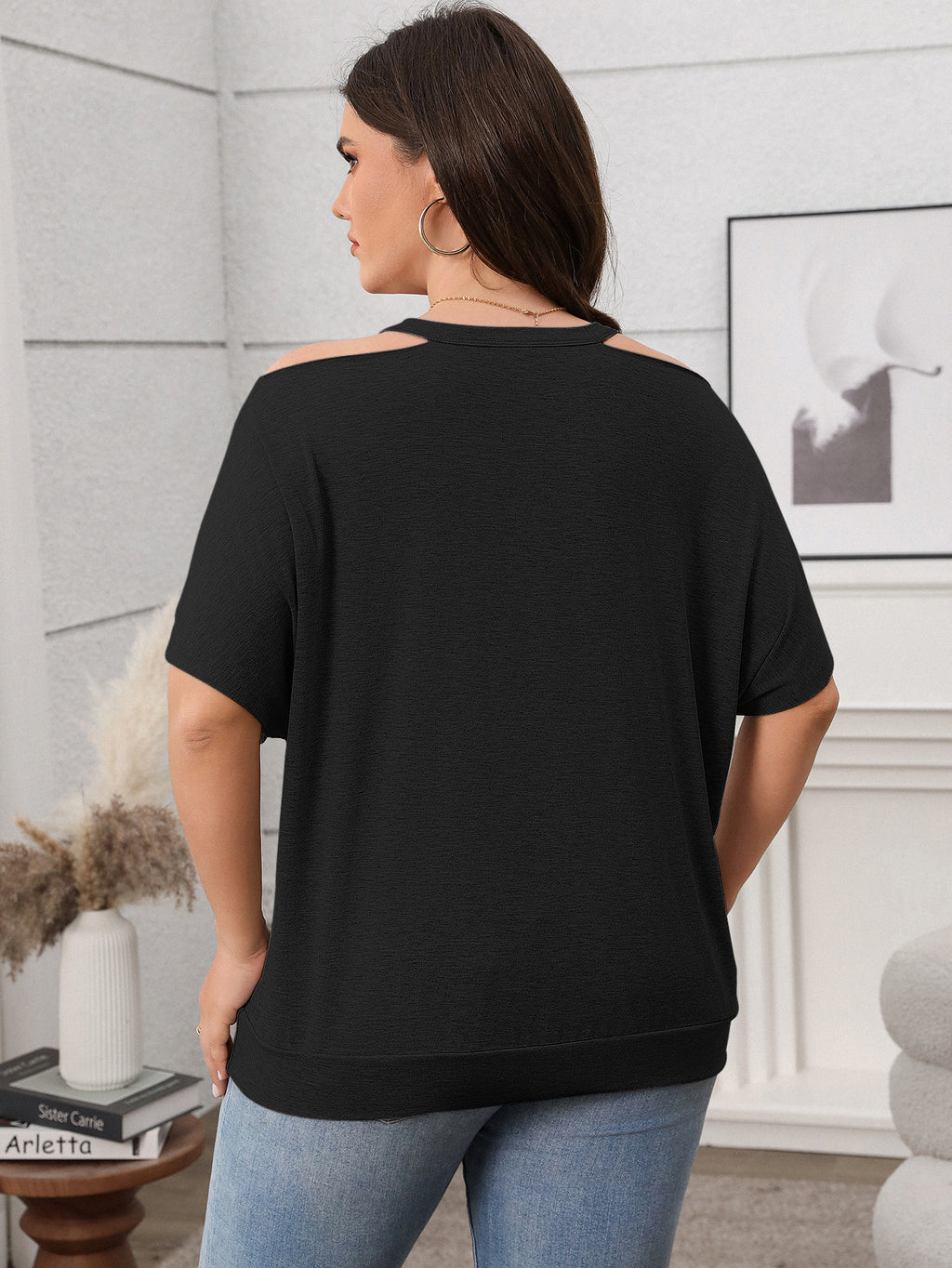 Plus Size Spring Casual Women Clothing Shor Sleeved off Shoulder Top for Women