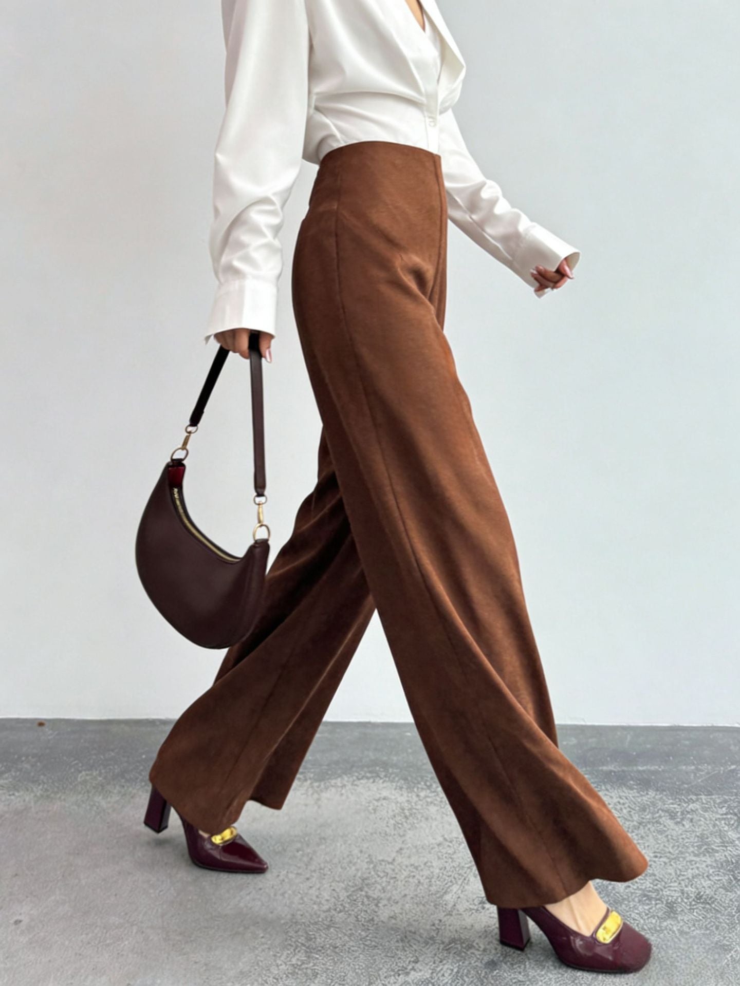 All Matching Spring Autumn High Grade Women Pants Draping High End Figure Flattering Loose Small Straight Casual Pants