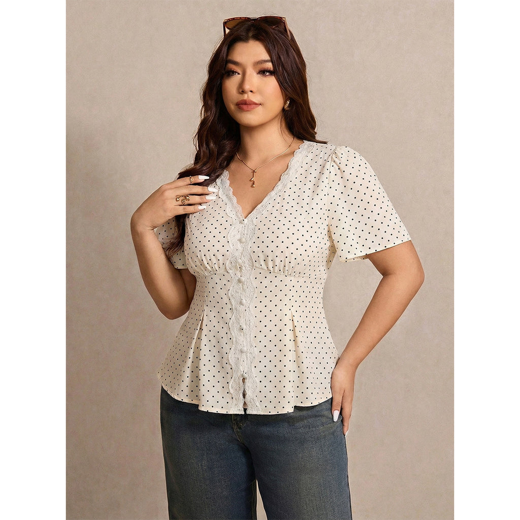 Women Clothing Gentle Wind Lace Ruffled