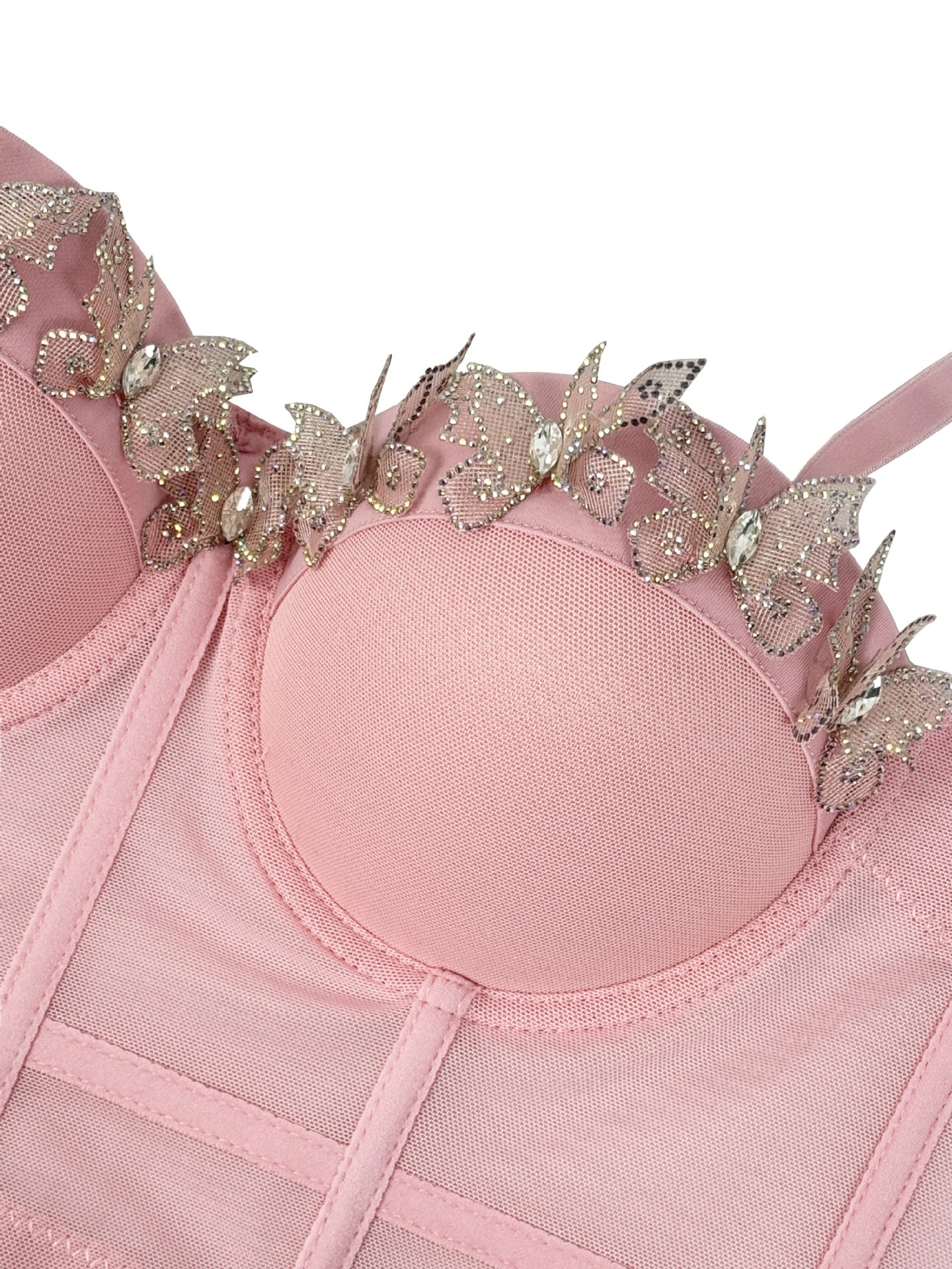 Sabana Perdida Three Dimensional Butterfly Decorative Camisole Mesh Sexy Top