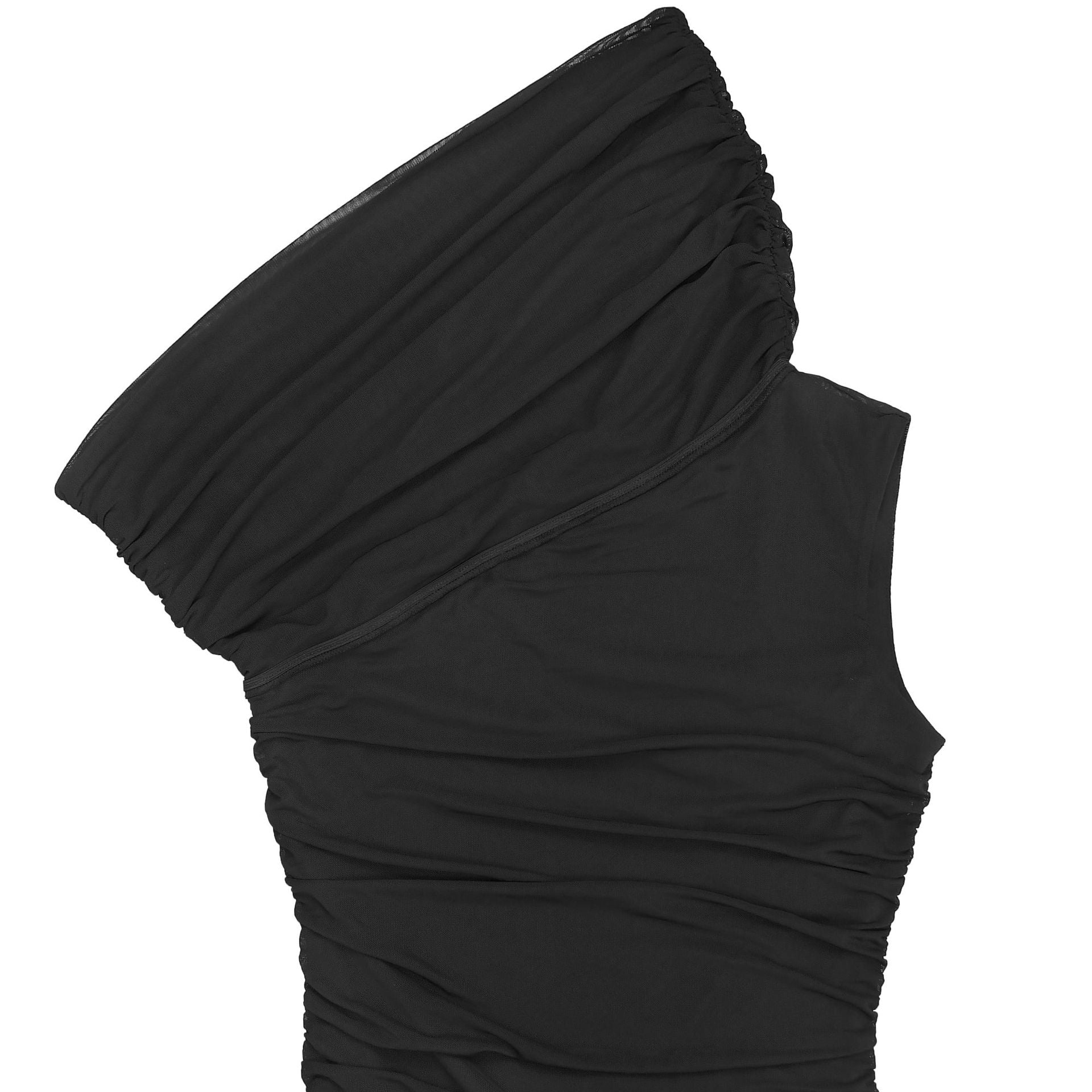 Mount Olive Sexy Formal One Shoulder Long Split Hem Solid Party Maxi Dress
