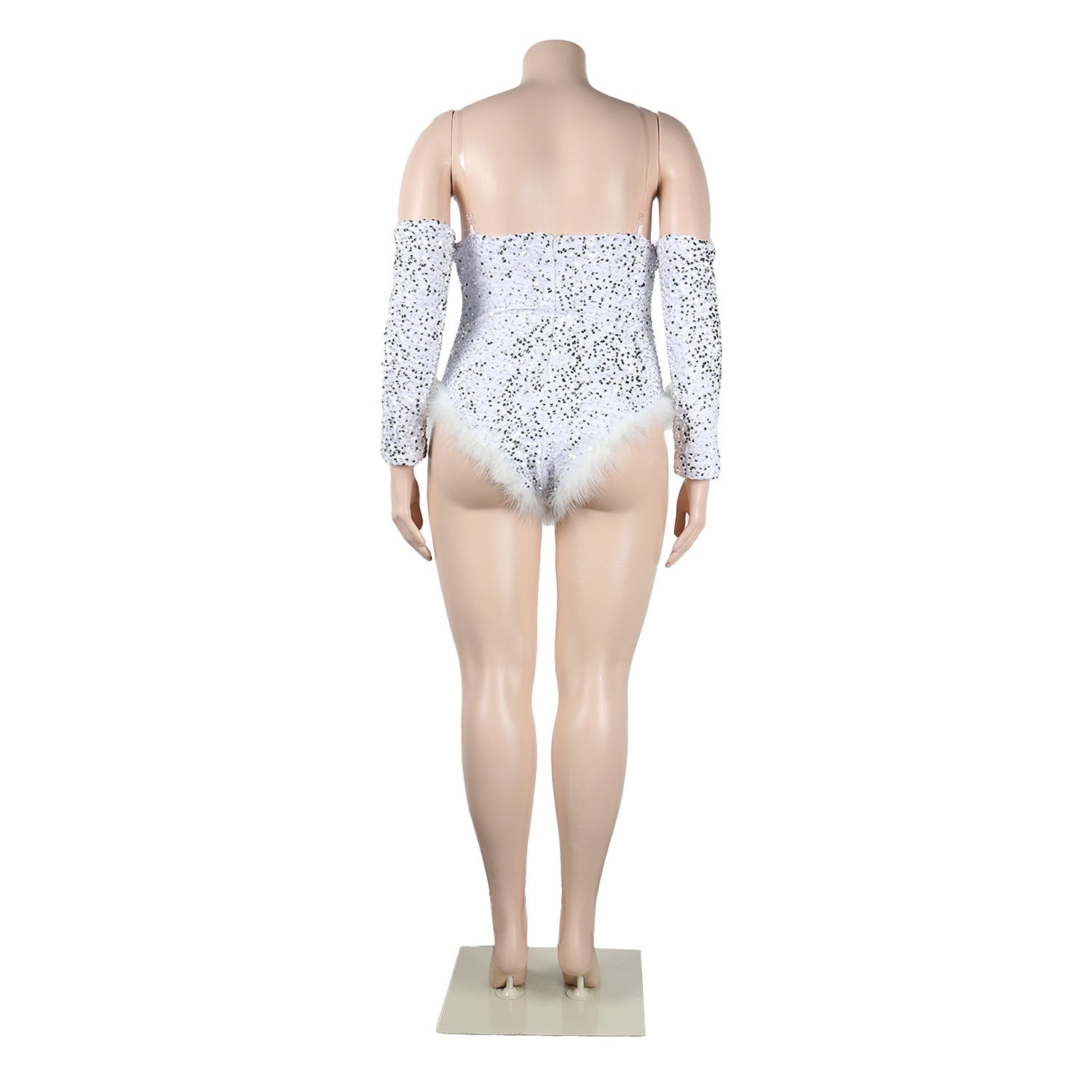 Sexy Slim Fit Feather Sequin Jumpsuit