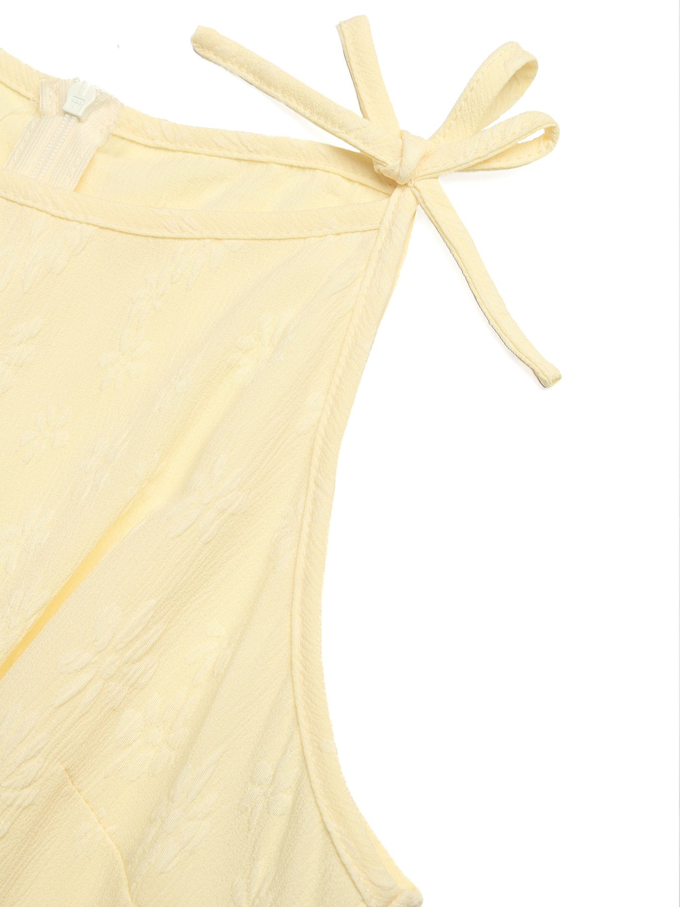 Summer Elegant Sleeveless Bow Lace up Jacquard Long Jumpsuit Women Clothing