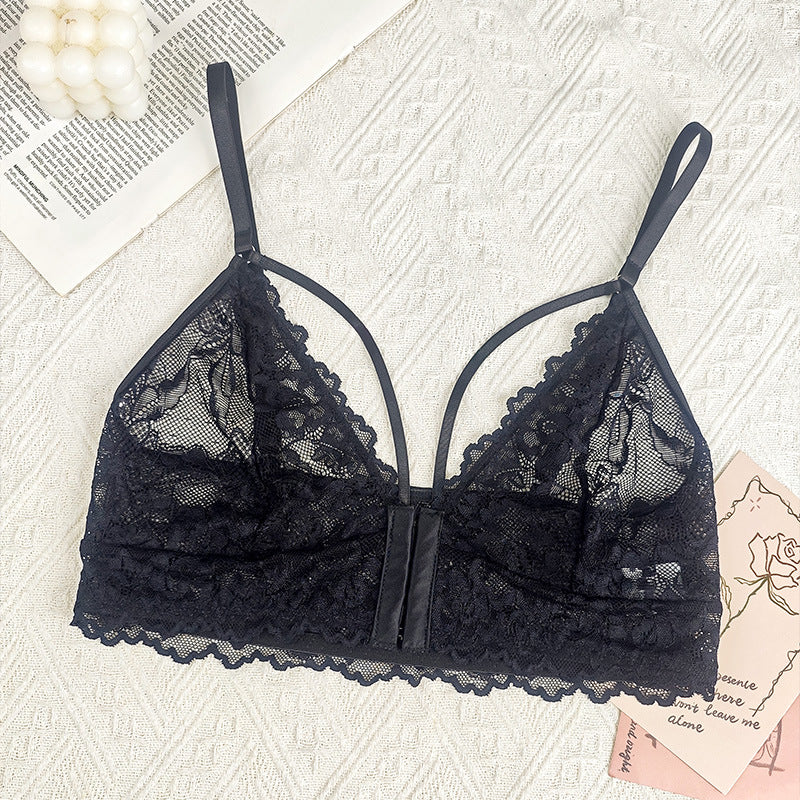 Lace Sexy V neck Inner Suspender without Chest Pad