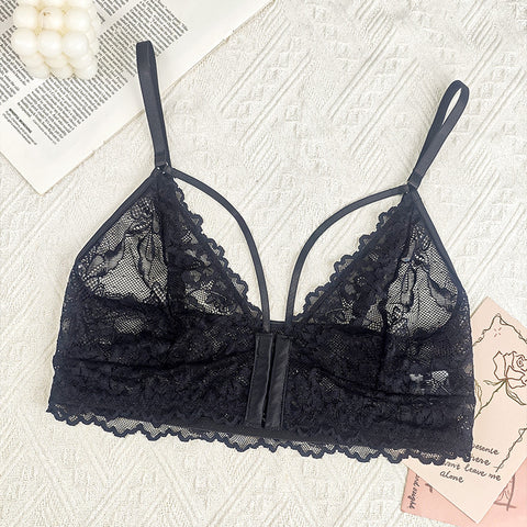 Lace Sexy V neck Inner Suspender without Chest Pad