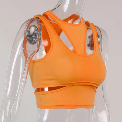 Women Cross Tank Hollow Out  Sling
