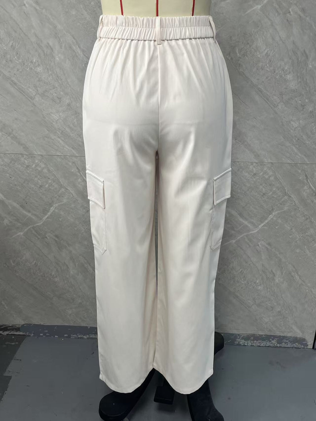 Multi Pocket Outdoor Overalls Casual Slimming High Waist Petite Women Summer Straight Leg Pants