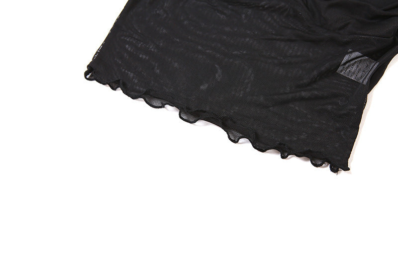 Halter Off Neck Low Cut See through