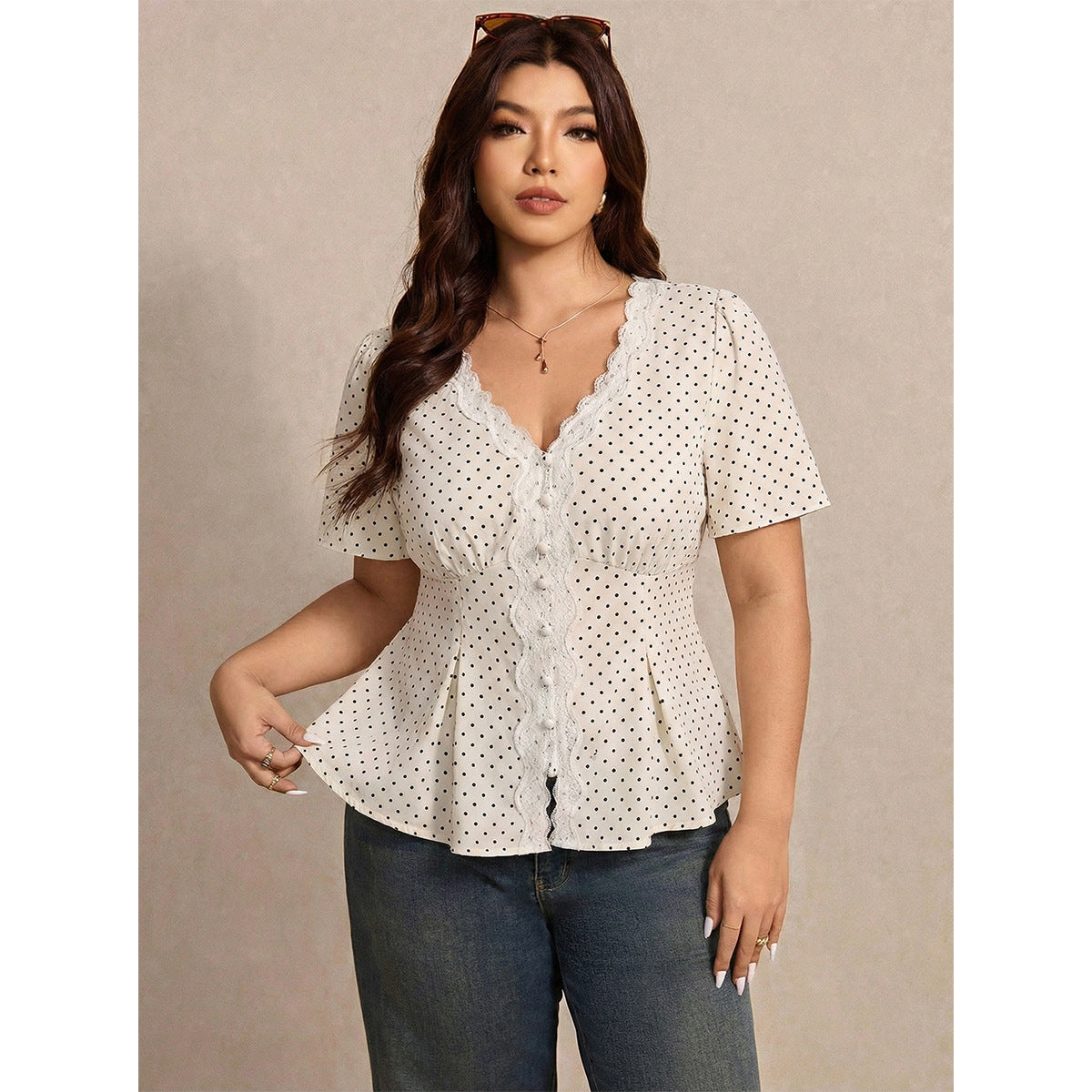 Women Clothing Gentle Wind Lace Ruffled