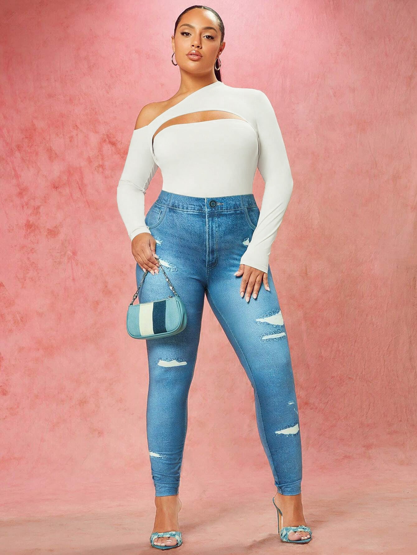 Plus Size Women Elegant Intellectual T shirt Autumn Winter Diagonal Collar Slim Top