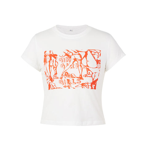Women  Casual  Abstract Pattern Print Cropped