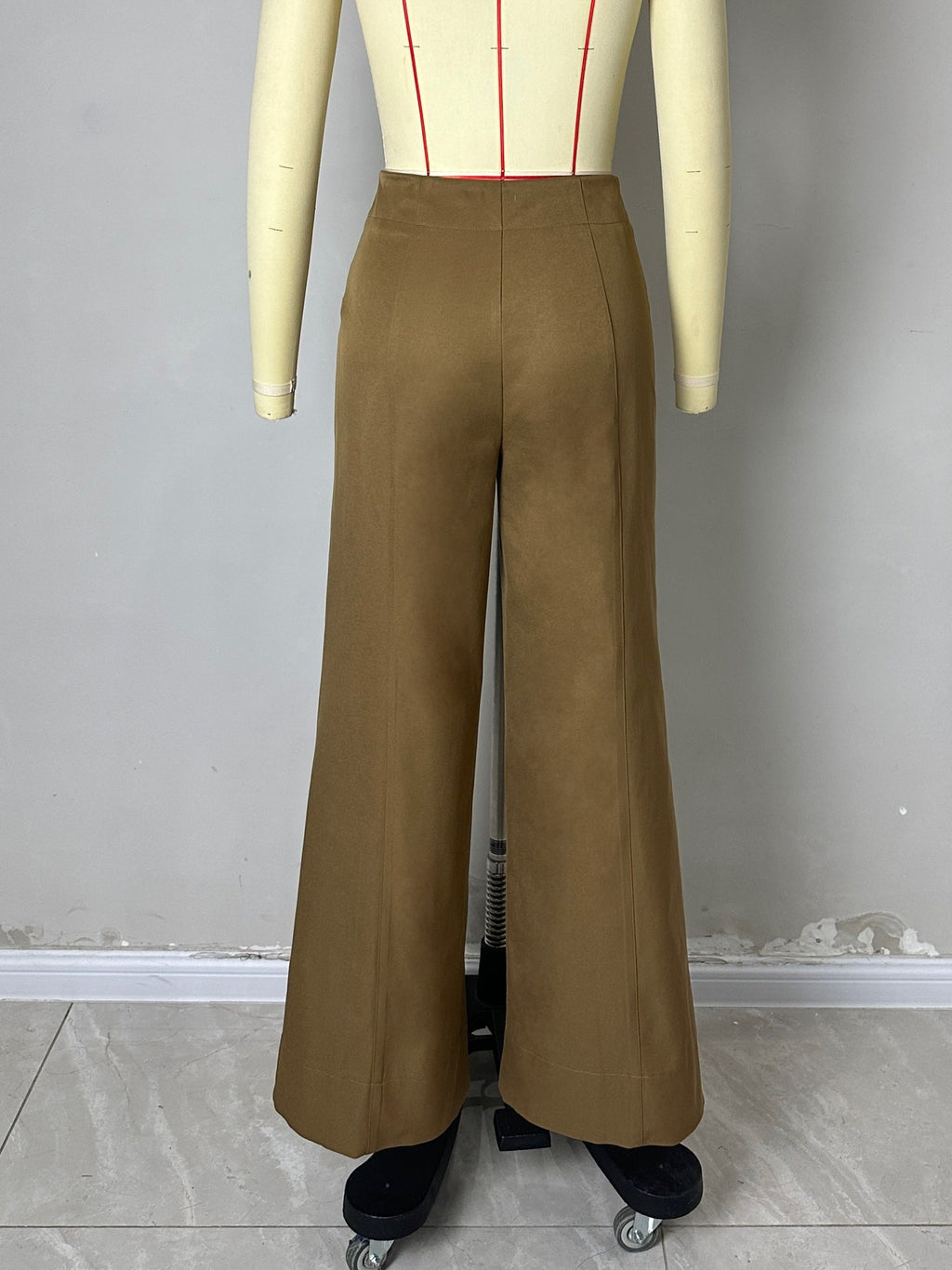 Graceful Cargo Pants Casual Women Wear Autumn Stitching Design Wide Leg Pants