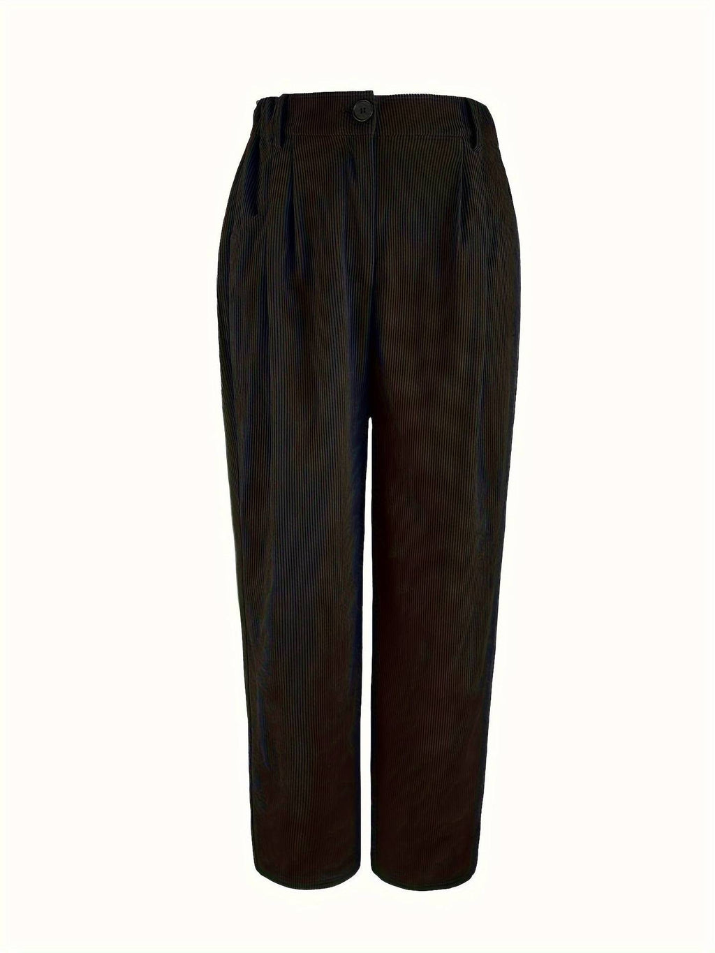 Autumn Women Casual Loose Corduroy High Waist Straight Pants