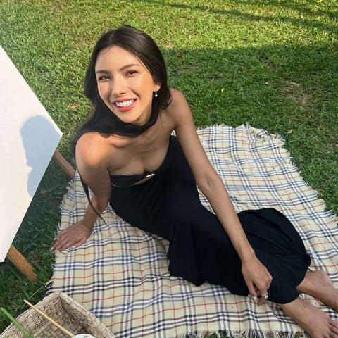 Halter Off Neck Low Cut See through
