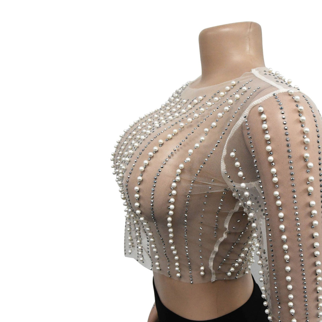 Women Solid Drilling Foam Beads Long