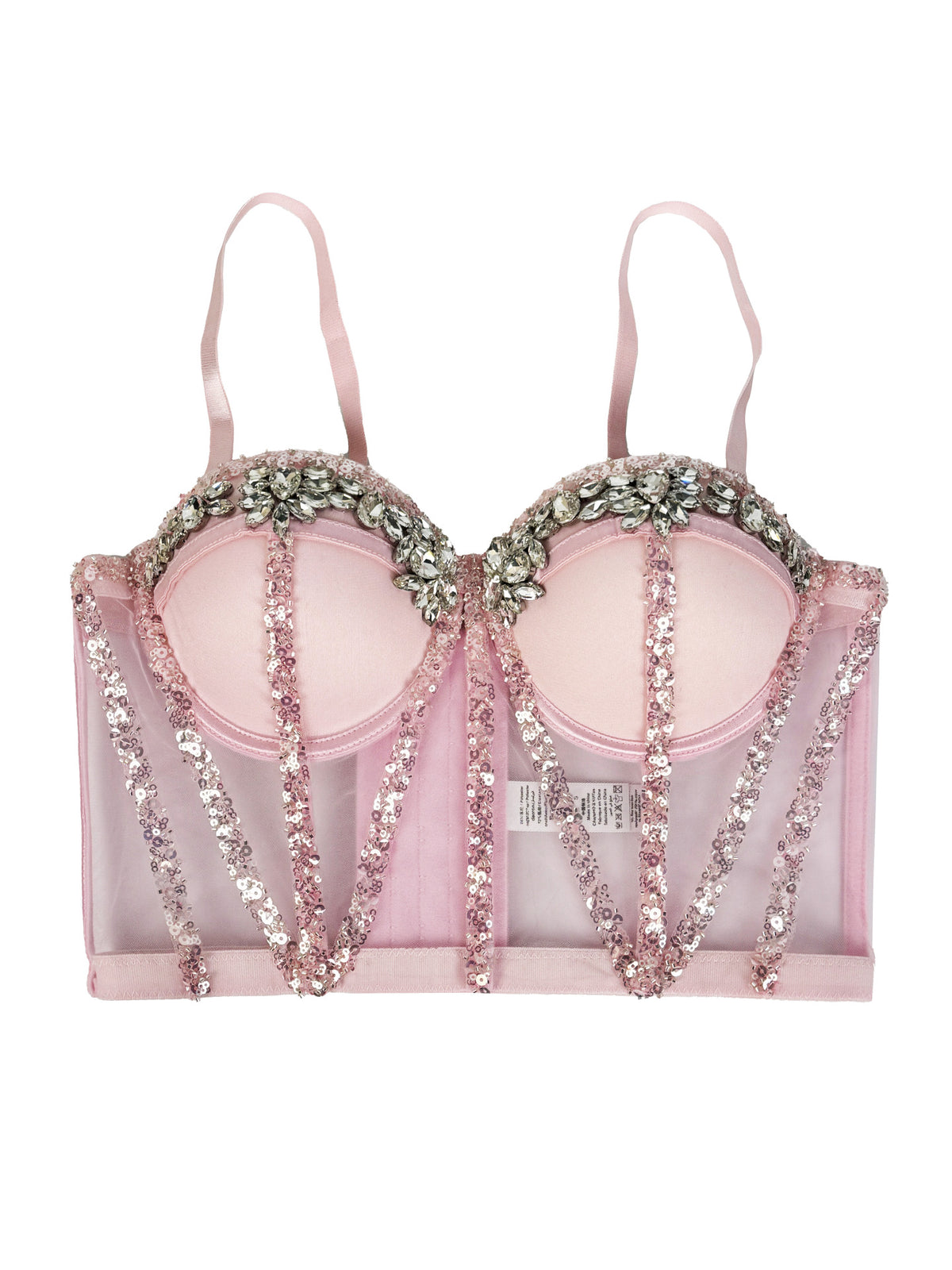 Rhinestone Corset Semi-Transparent Sexy Sling