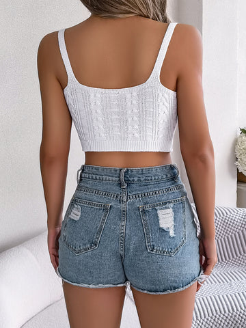 Spring Solid V neck Knitwear Women