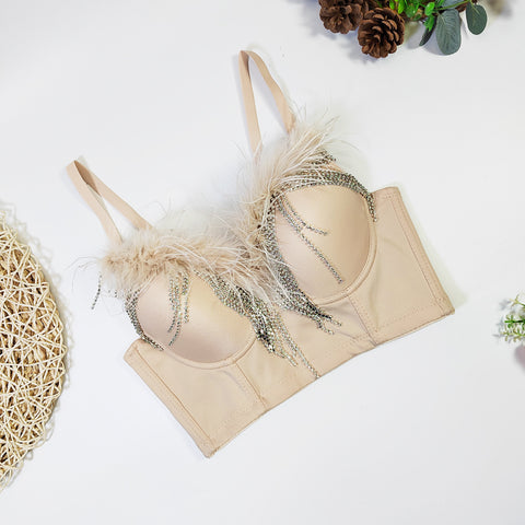Sexy  Women Night  Feather Tassel