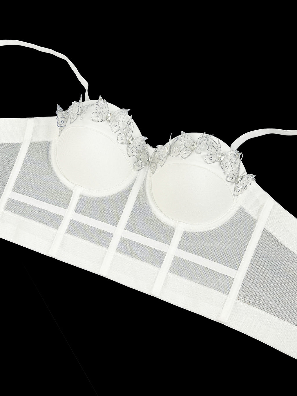 Sabana Perdida Three Dimensional Butterfly Decorative Camisole Mesh Sexy Top