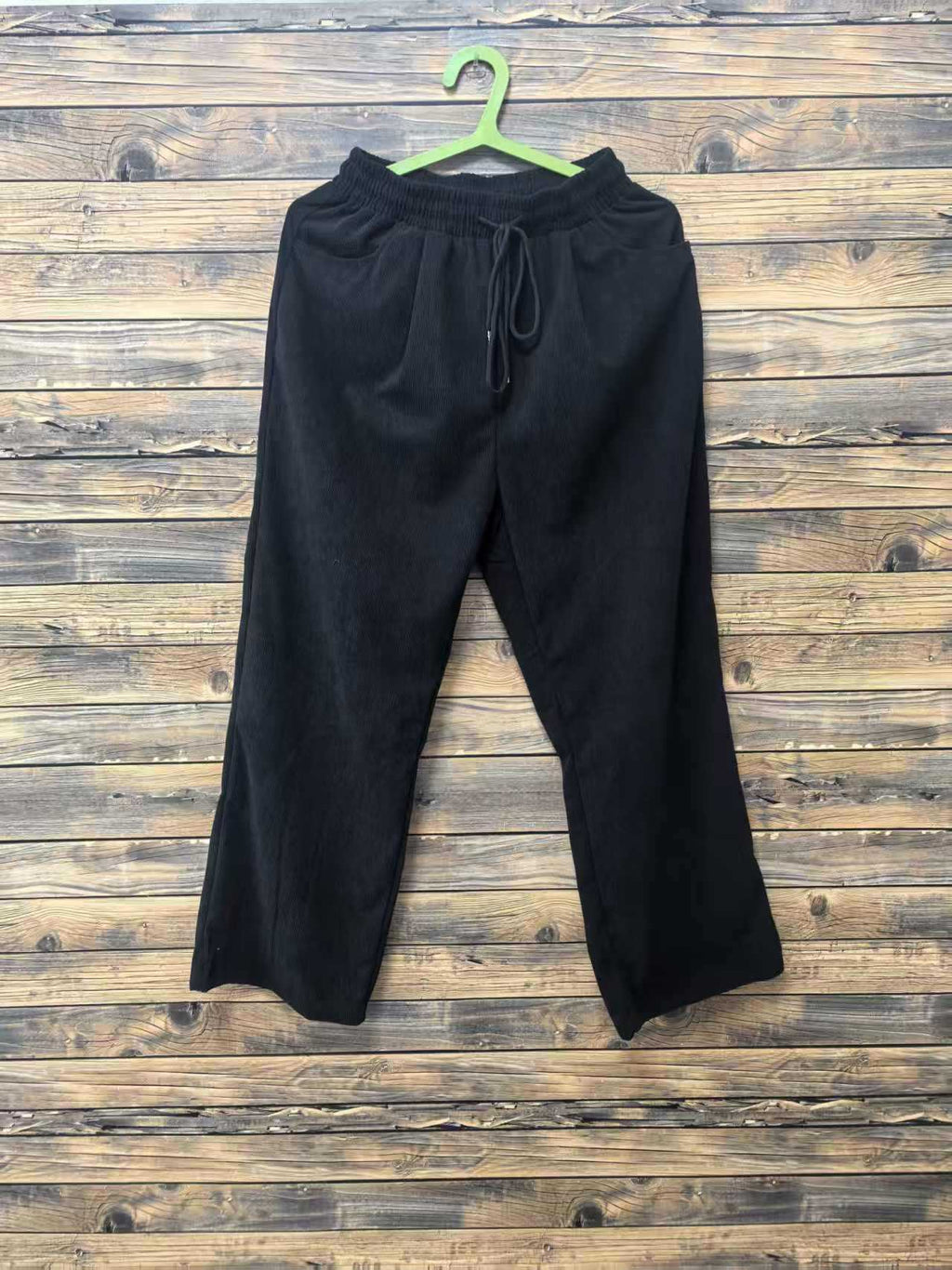 Women Autumn Winter Casual Corduroy Straight Loose Solid Color All Matching Casual Pants