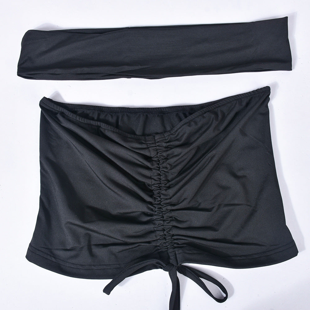 Wrapped Chest Pleated  Summer Women