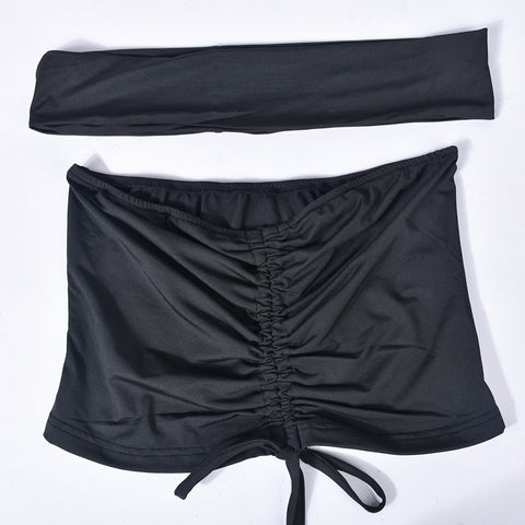 Wrapped Chest Pleated  Summer Women