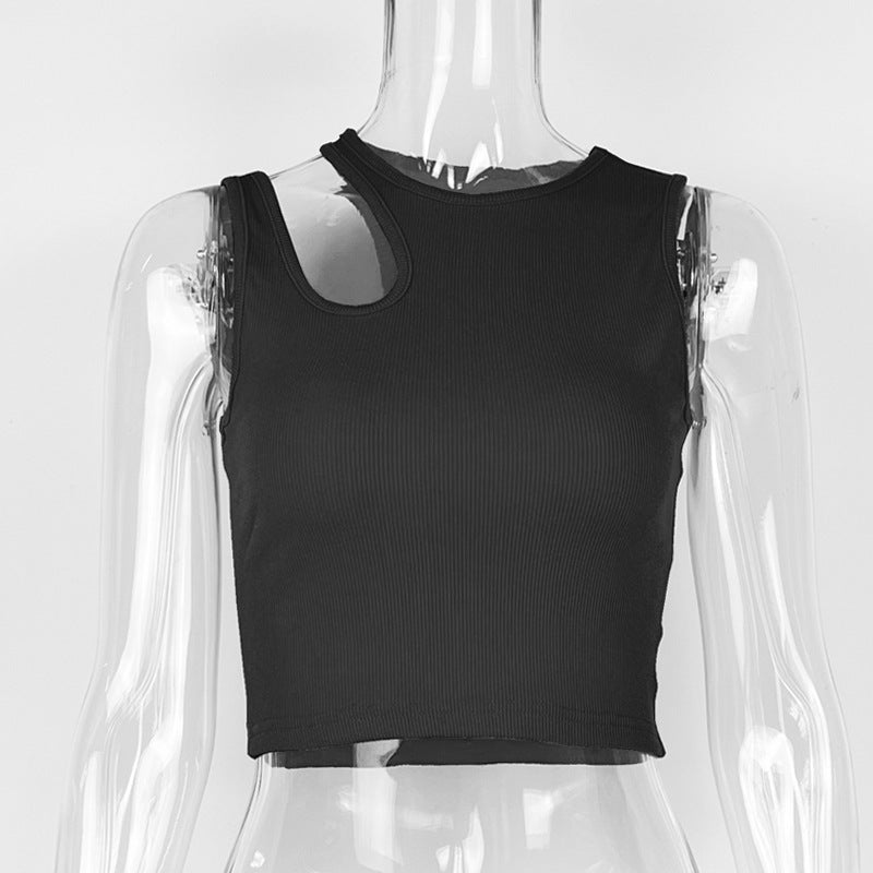 Summer Women Sleeveless Tight Solid Vest
