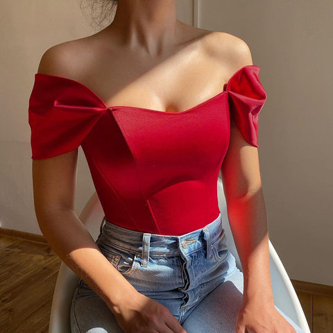 Waist Tube Women Satin off-Shoulder Corset