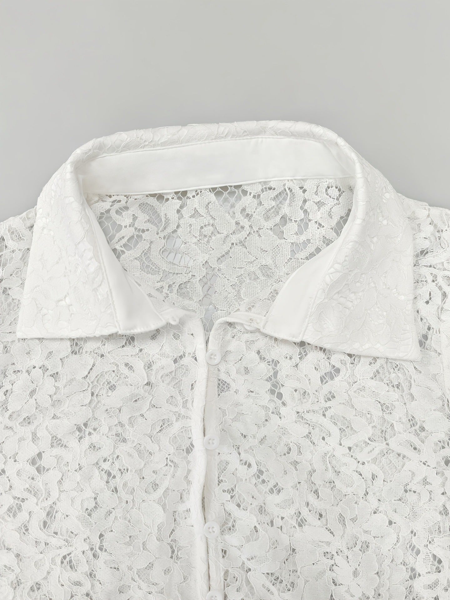 Women  Lace Long Sleeve Tassel Transparent