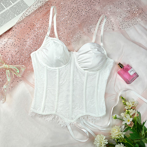 Lace Sexy Slim Vest  Boning Corset