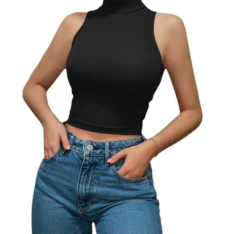 New Skinny Women Half-High Collar Vest