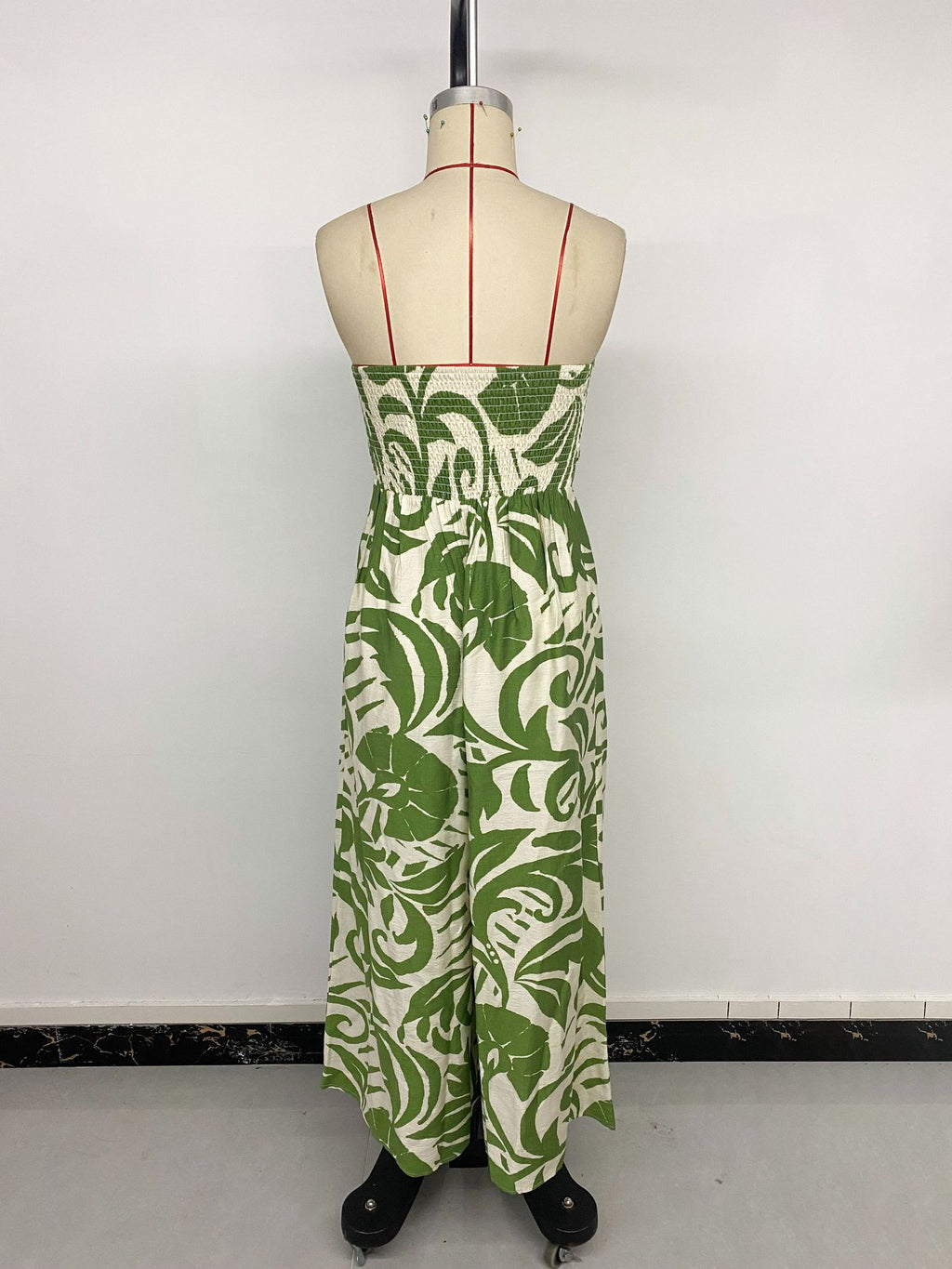 Fresh Vacation One Piece Trousers Tube Top Printed Jumpsuit